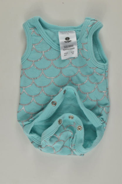 Dymples Size 0000 Mermaid Bodysuit