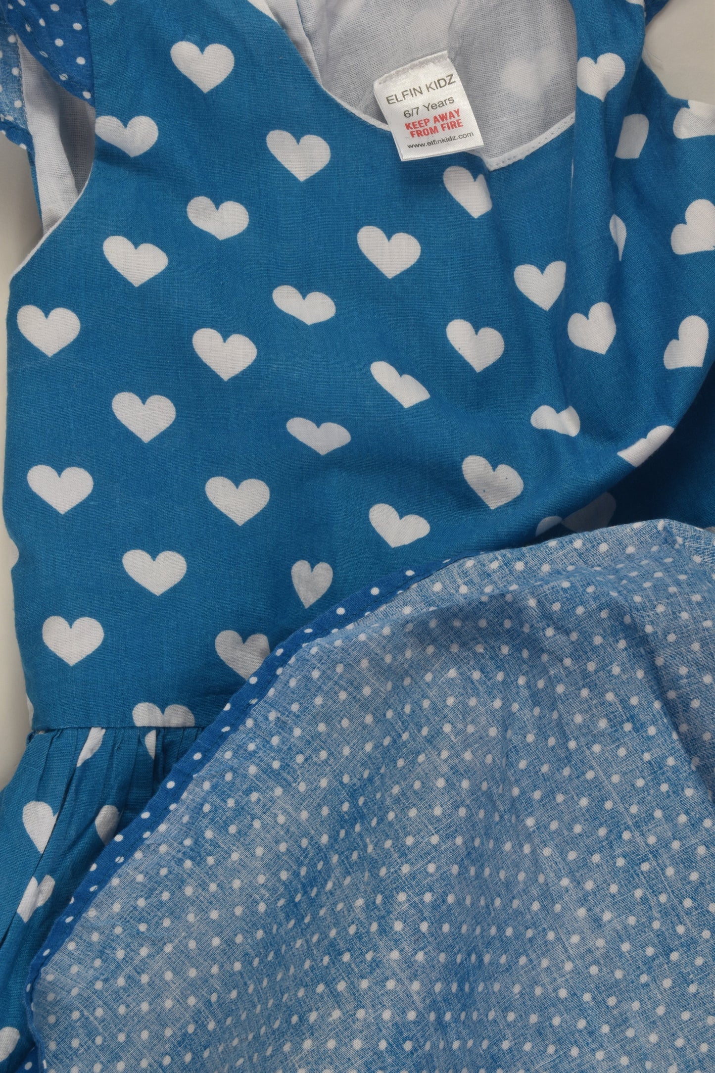 Elfin Kidz Size 6/7 Love Hearts Dress
