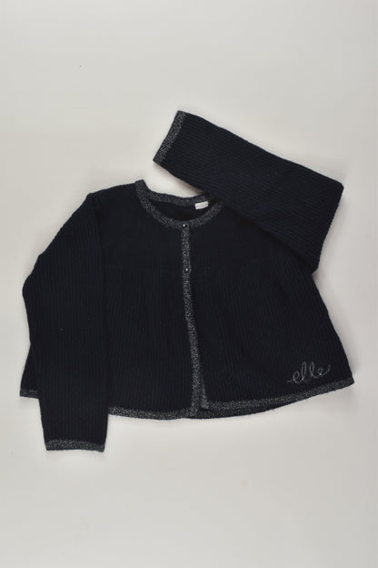 Elle Size 2 Navy Knit Cardigan