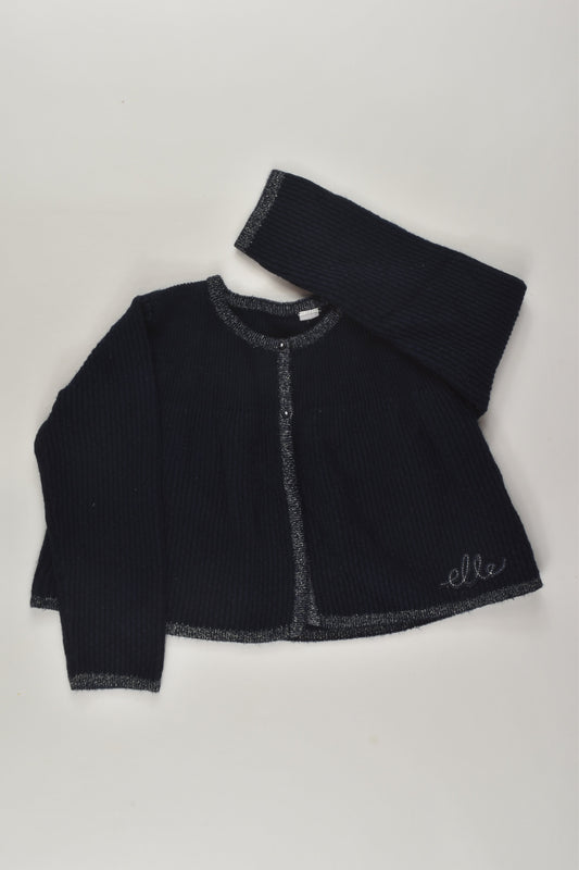 Elle Size 2 Navy Knit Cardigan