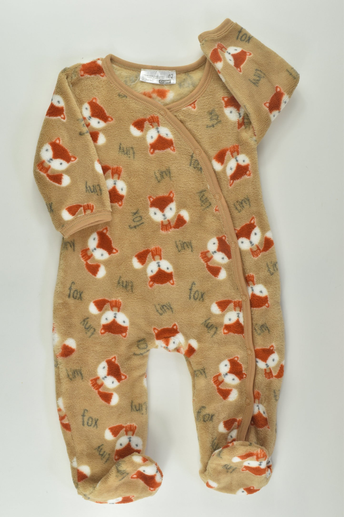 Ergee Size 000 (62 cm) Tiny Fox Winter Romper