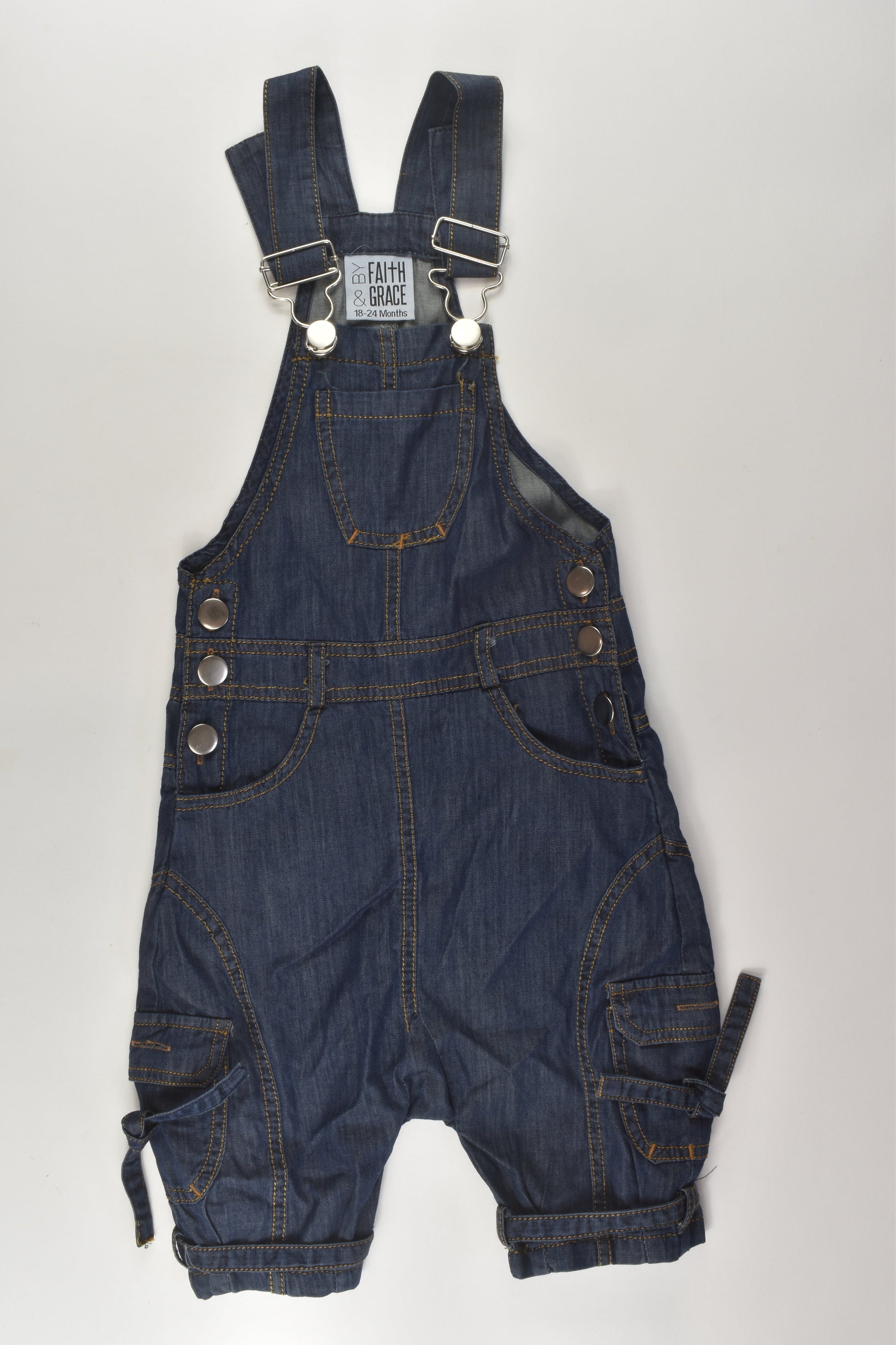 Faith & Grace Size 2 Short Denim Overalls