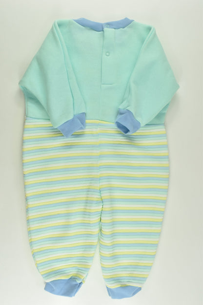 Fluffies Size 0 Vintage Pilot Teddy Romper