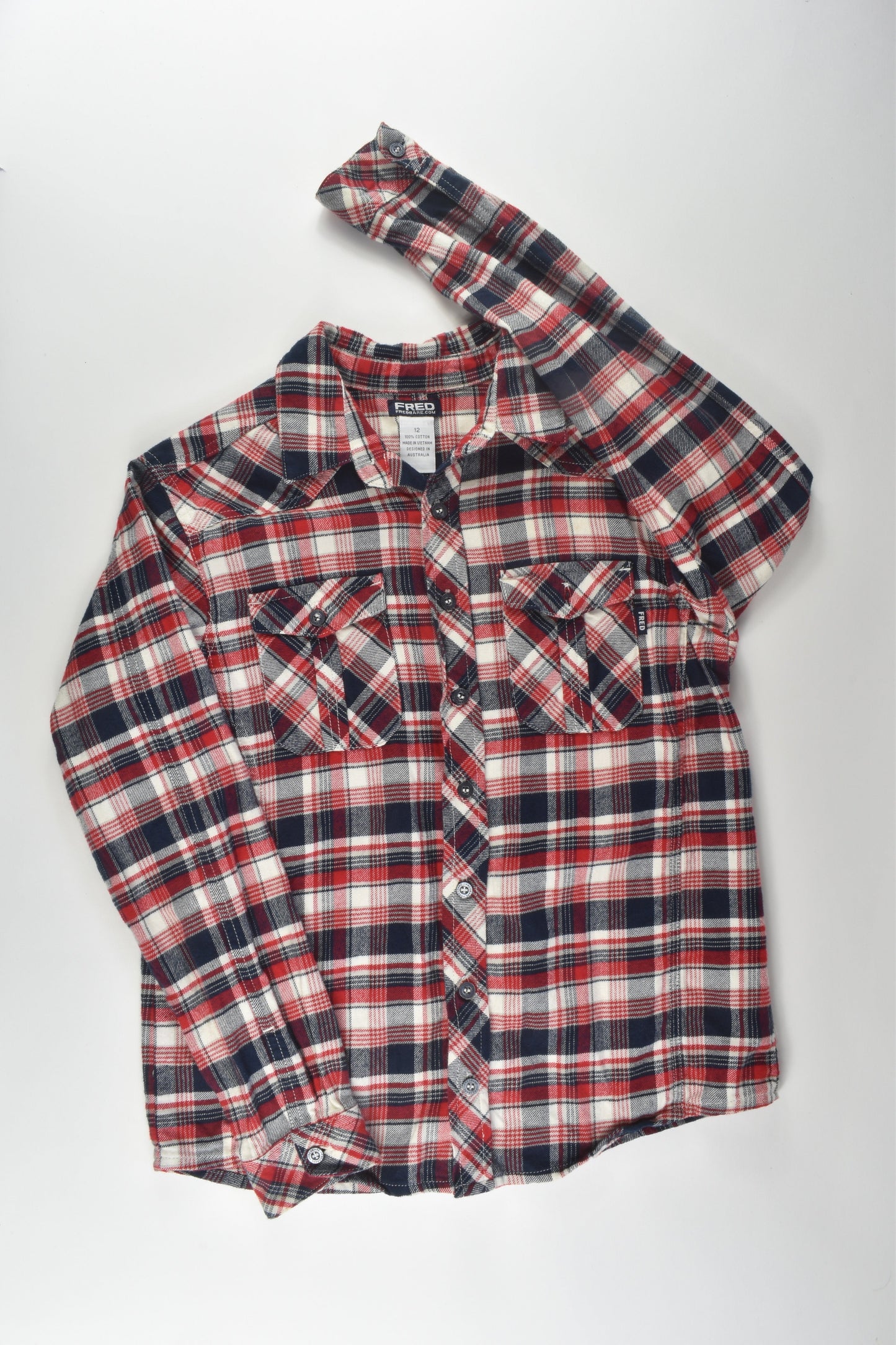 Fred Bare Size 12 Checked Flannel Shirt