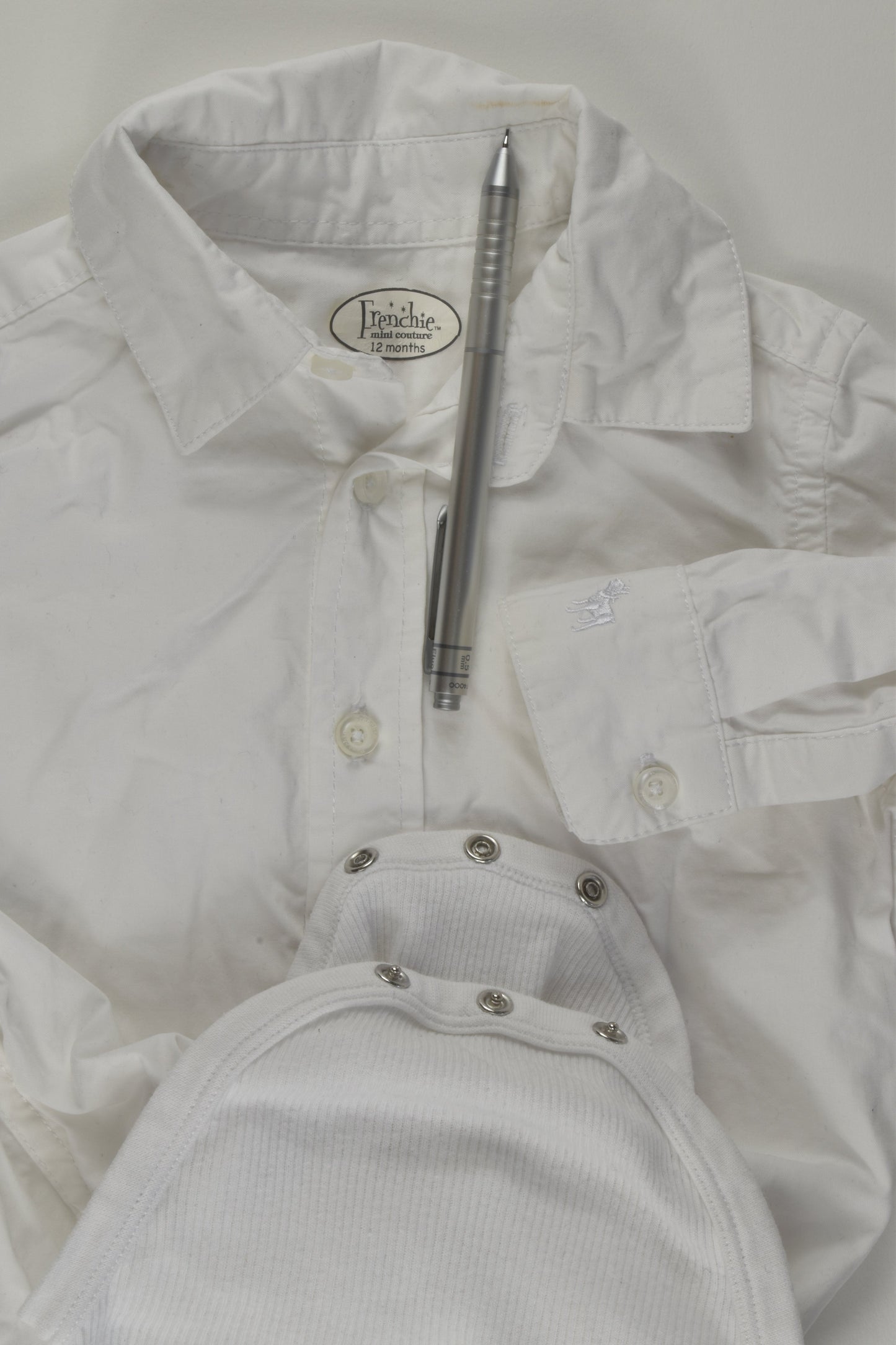 Frenchie Mini Couture Size 1 Button Up Bodysuit