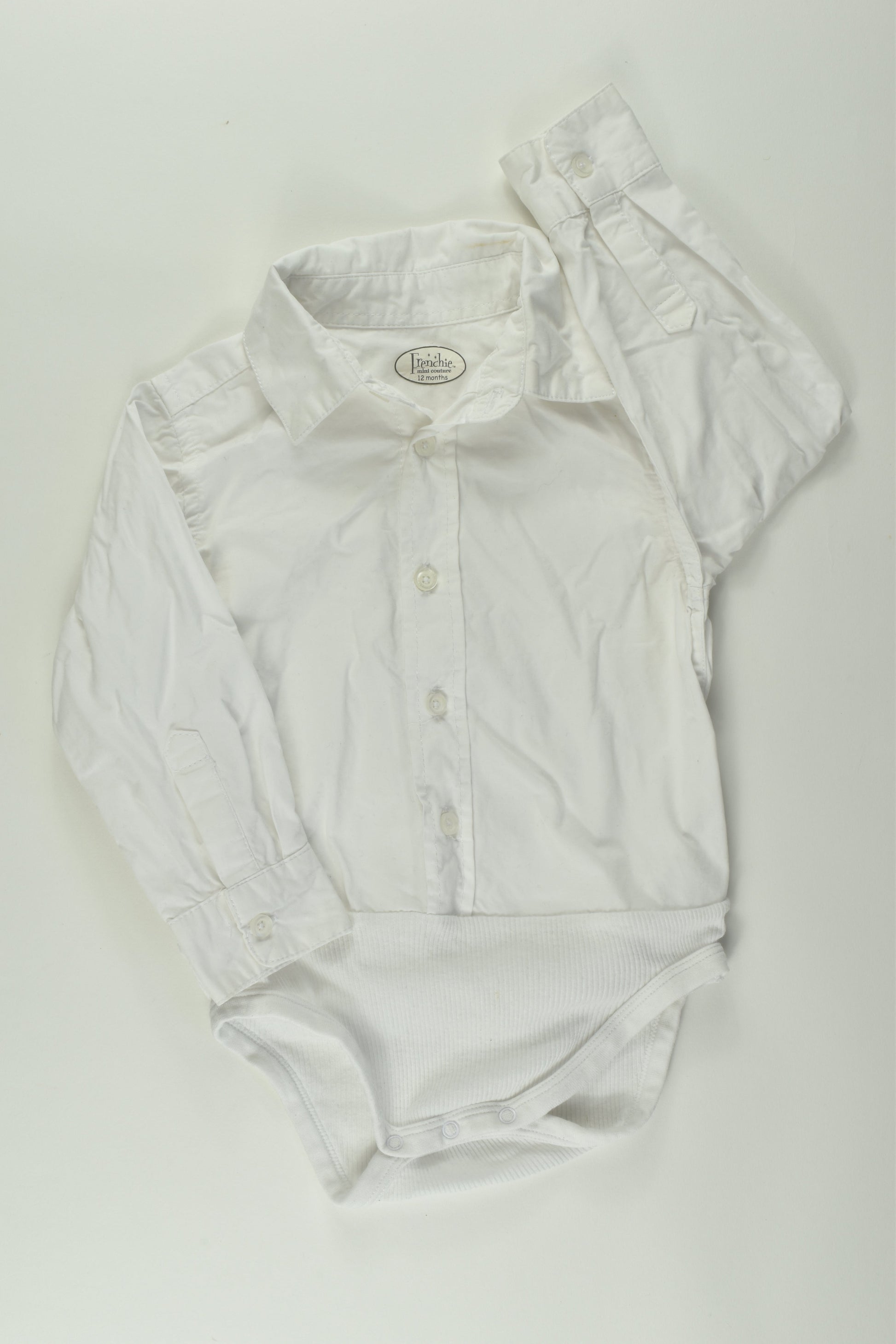 Frenchie Mini Couture Size 1 Button Up Bodysuit