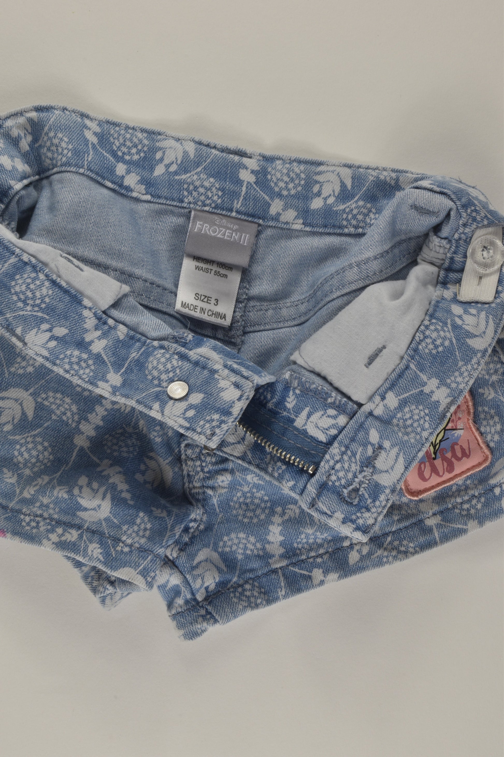 Frozen Size 3 Elsa Denim Shorts