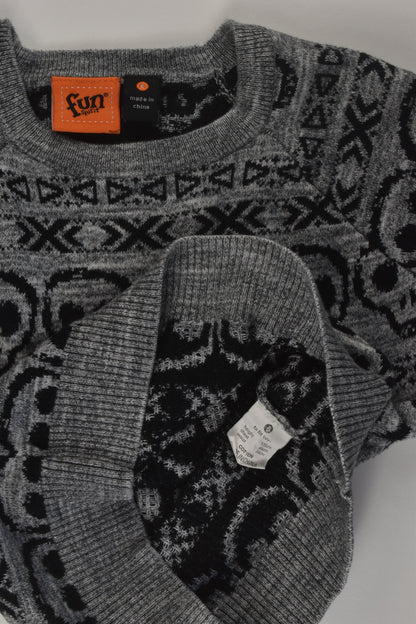 Fun Spirit Size 6 Skull Knit Jumper