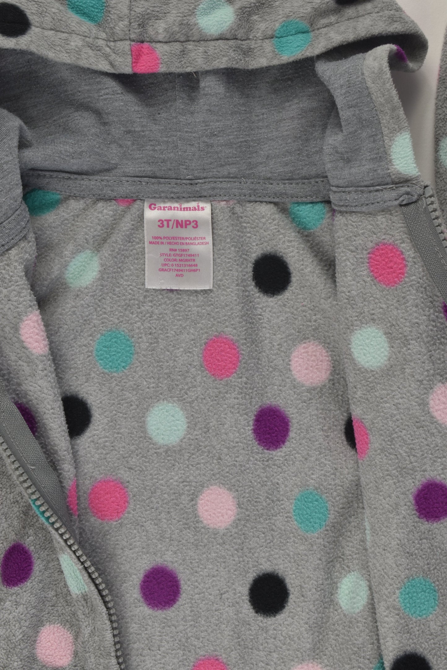 Garanimals Size 3 Zip Fleece Jumper