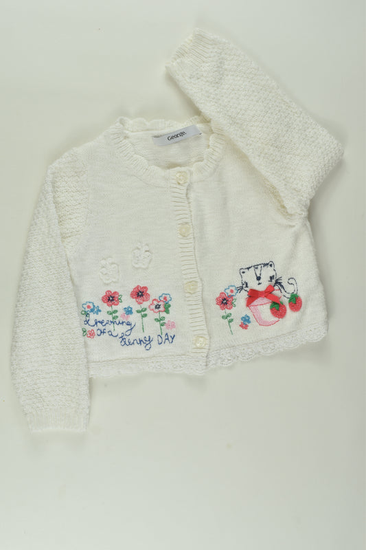 George Size 1-2 Embroidery Cardigan