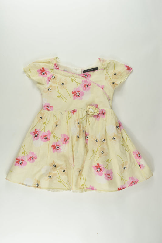 George Size 2-3 Lined Floral Dress