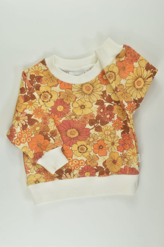 Ghanda Size 1-2 Retro Flowers Sweater