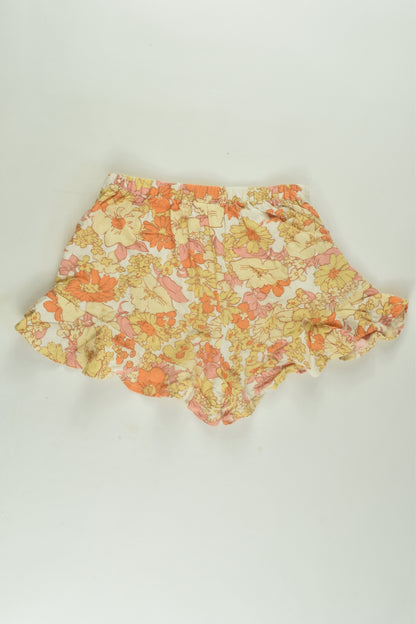 Ghanda Size 5-6 Floral Linen Blend Shorts