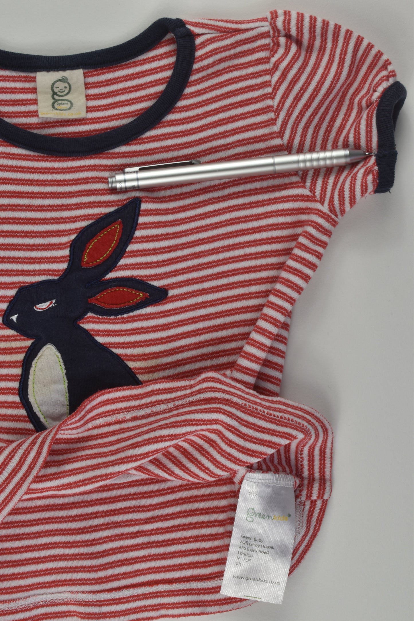 Green Kids Size 1 Rabbit T-shirt