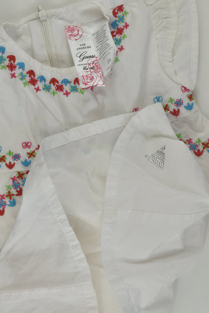 Guess Size 2 Embroidery Dress MiniMe Preloved - Baby and Kids' Clothes Guess Size 2 Embroidery Dress MiniMe Preloved - Baby and Kids' Clothes