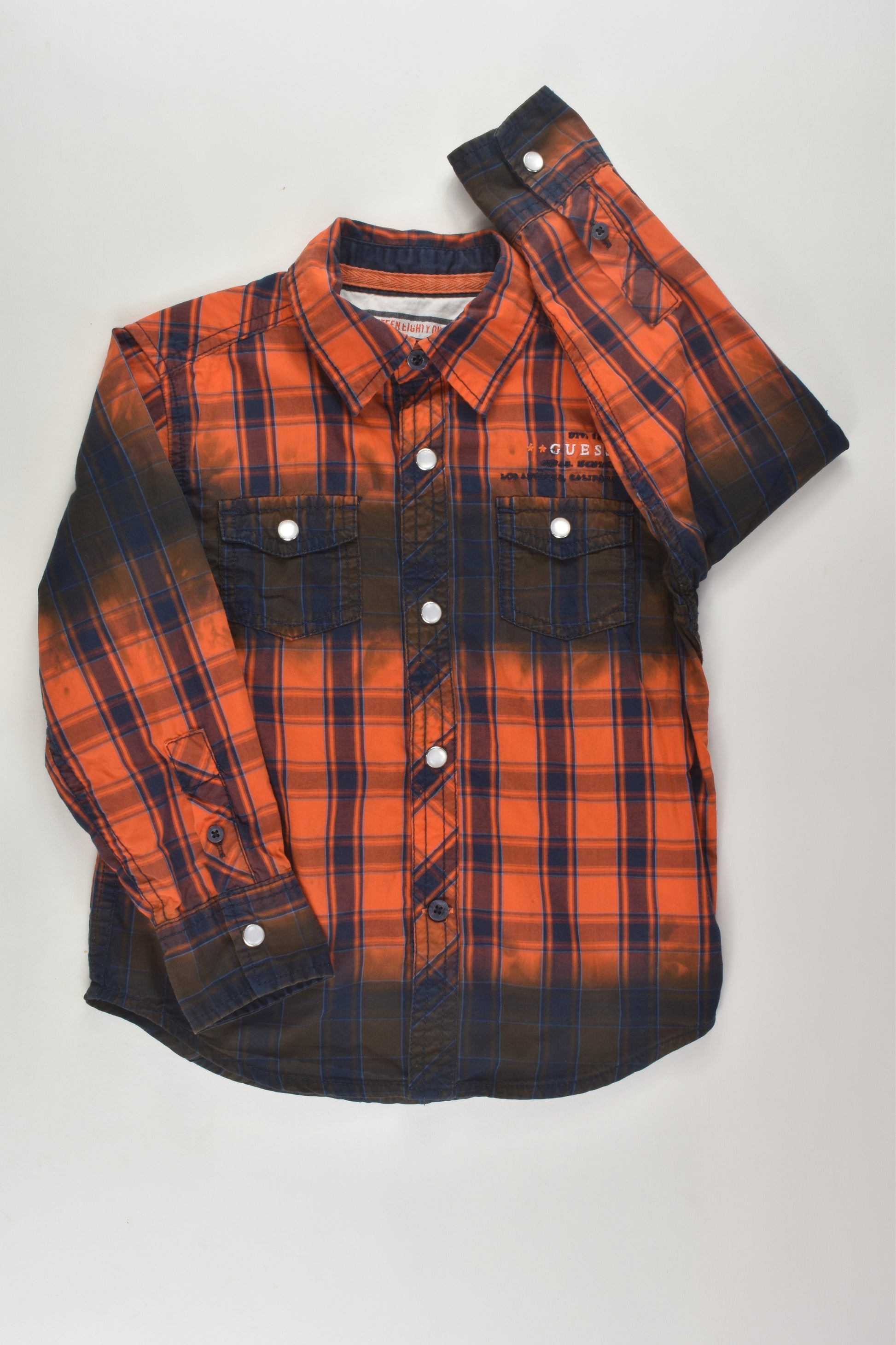 Guess Size 4 Checked Button-up Shirt