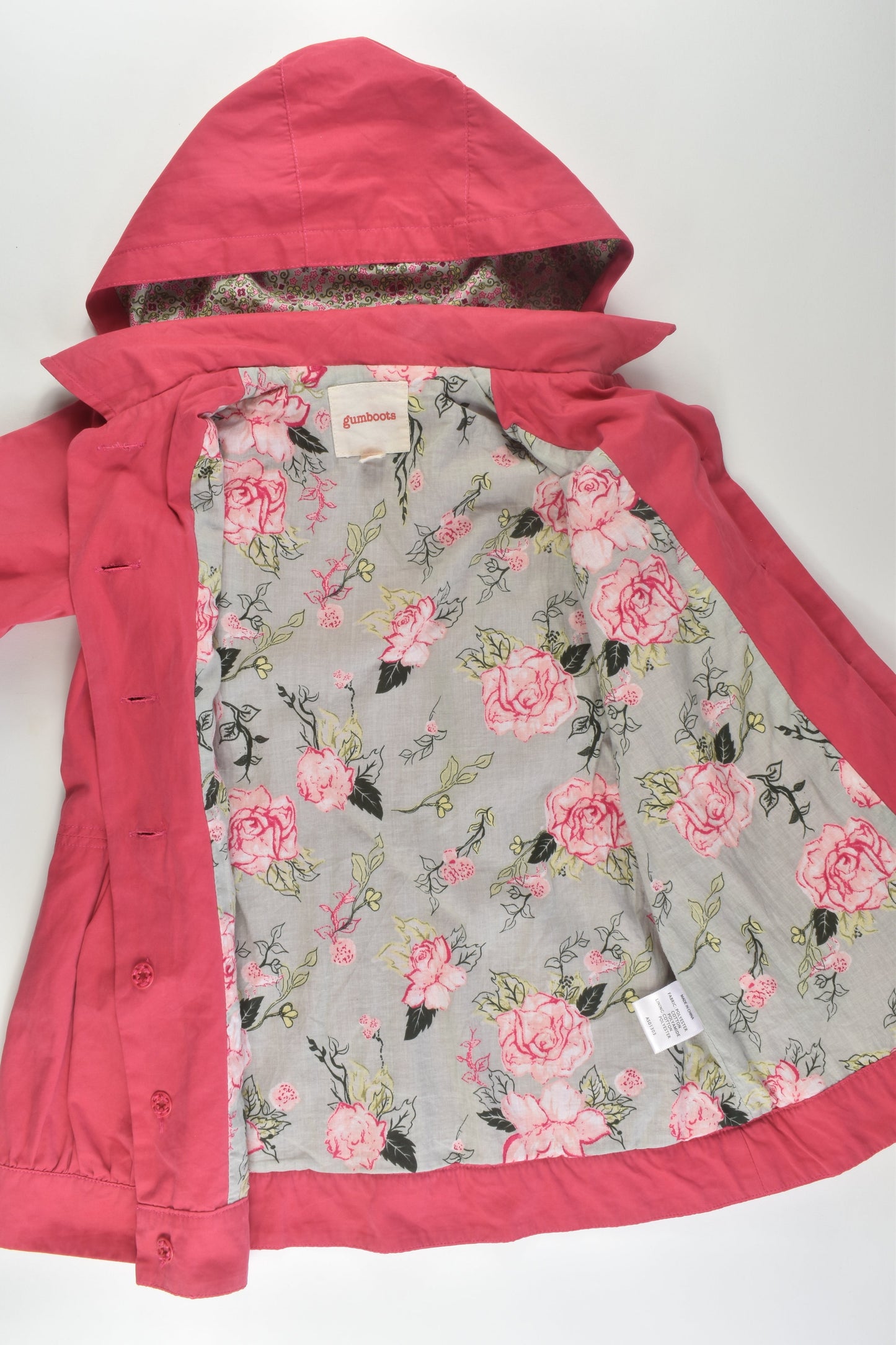 Gumboots Size 3-4 Floral Lining Jacket