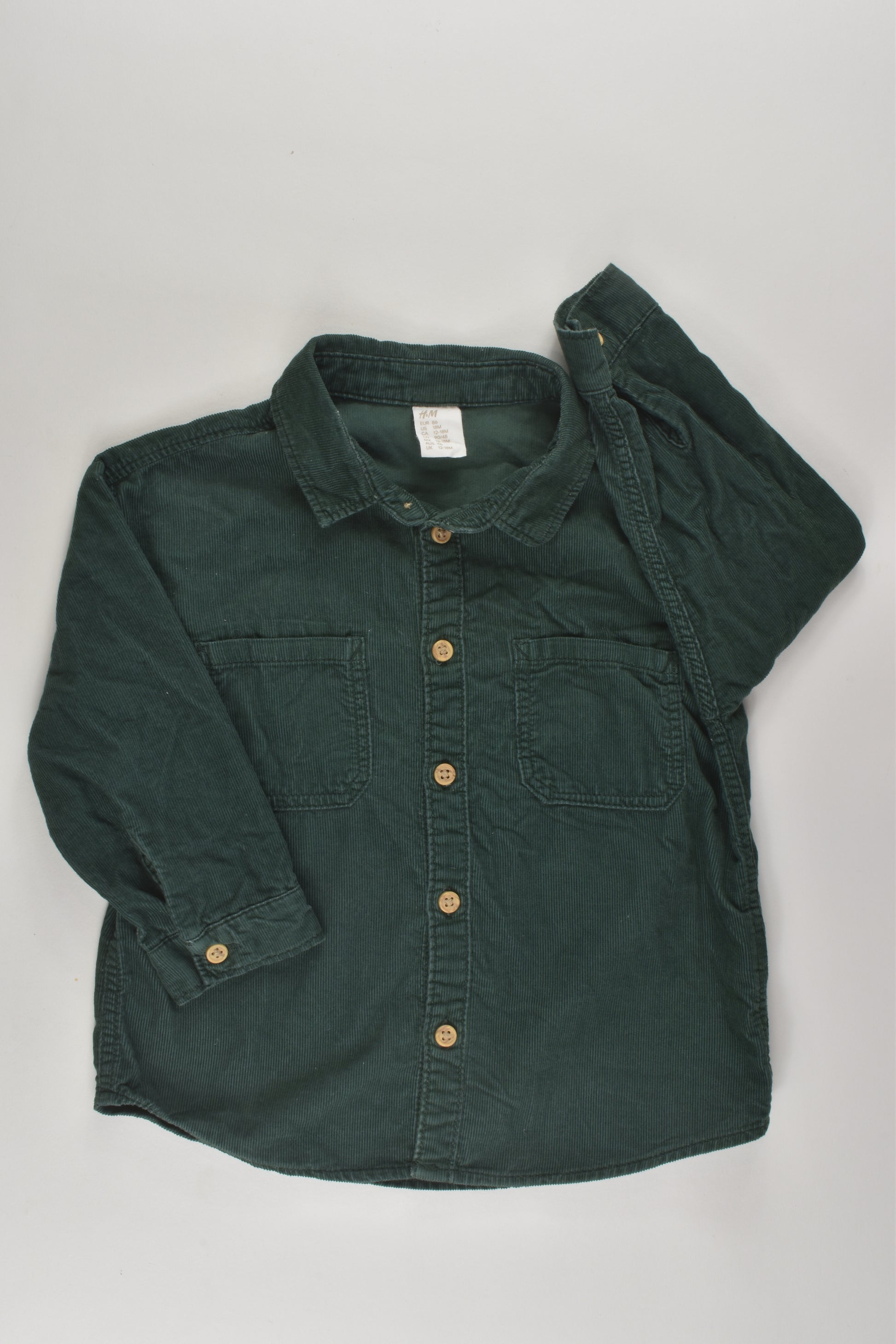 H&M Size 1 Cord Button-up Shirt