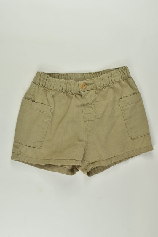 H&M Size 1 Linen Blend Shorts