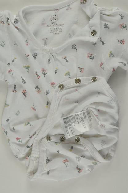 H&M Size 1 Organic Floral Bodysuit