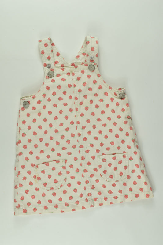 H&M Size 1 Strawberry Pinafore Dress