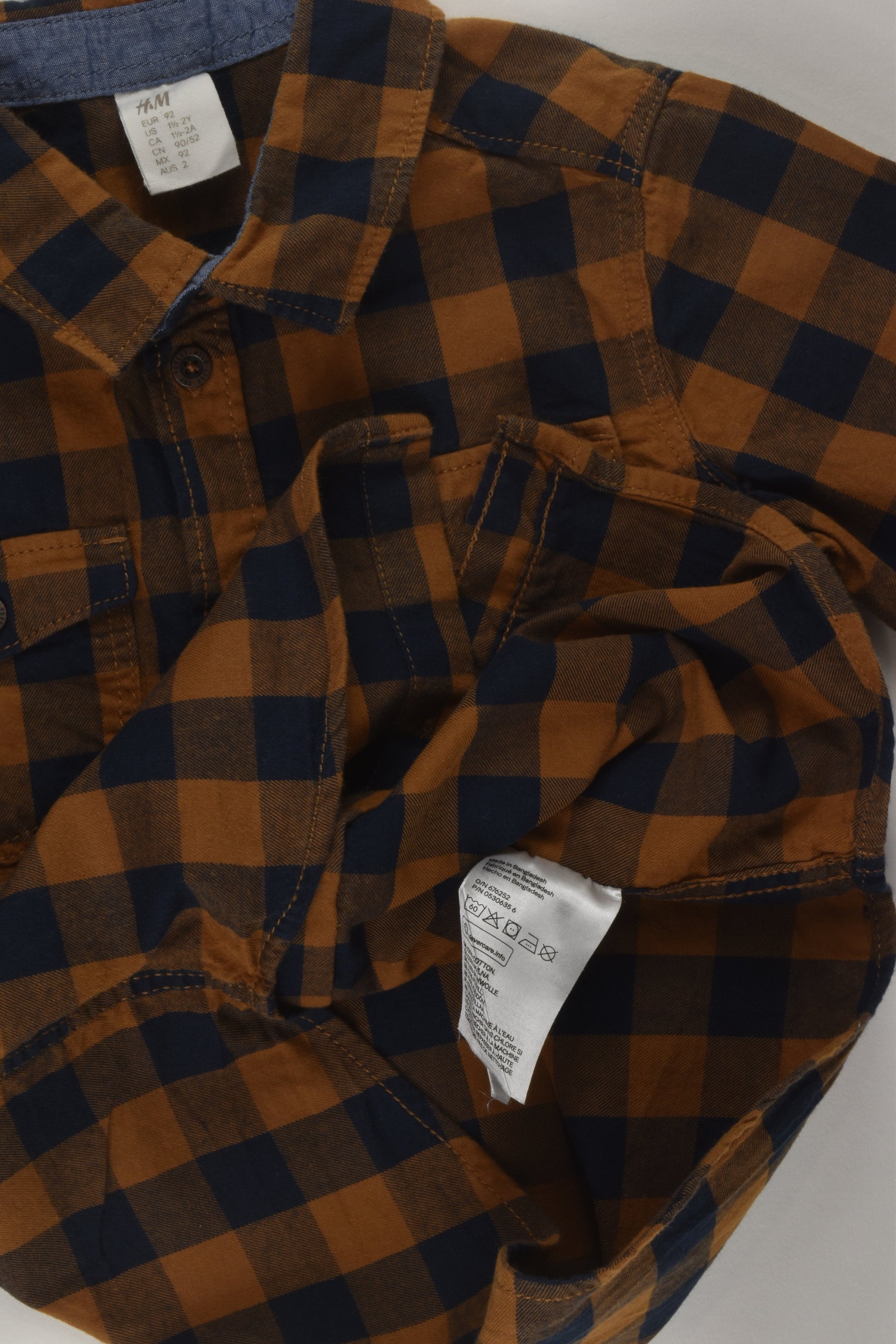 H&M Size 2 Checked Casual Shirt