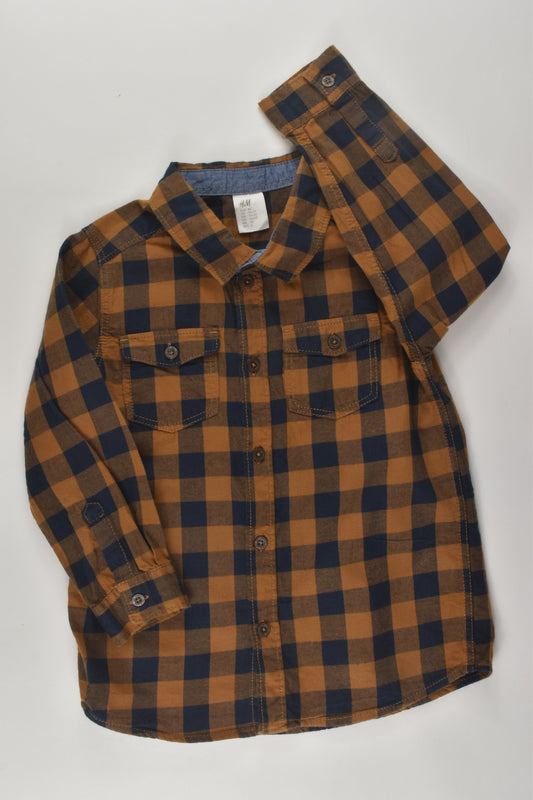 H&M Size 2 Checked Casual Shirt
