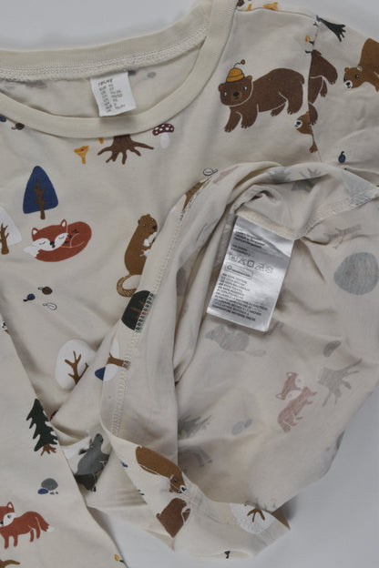 H&M Size 2 Forest Animals Top