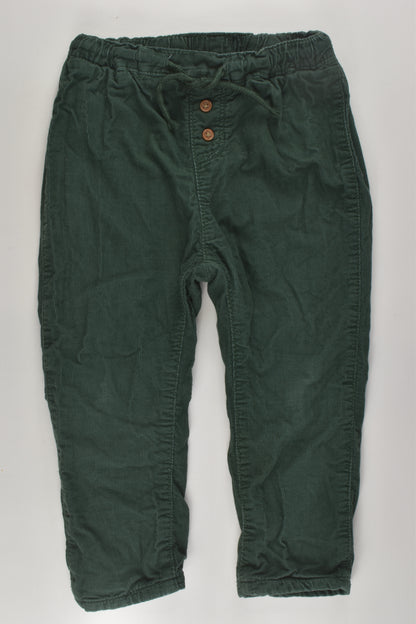 H&M Size 2 Lined Cord Pants