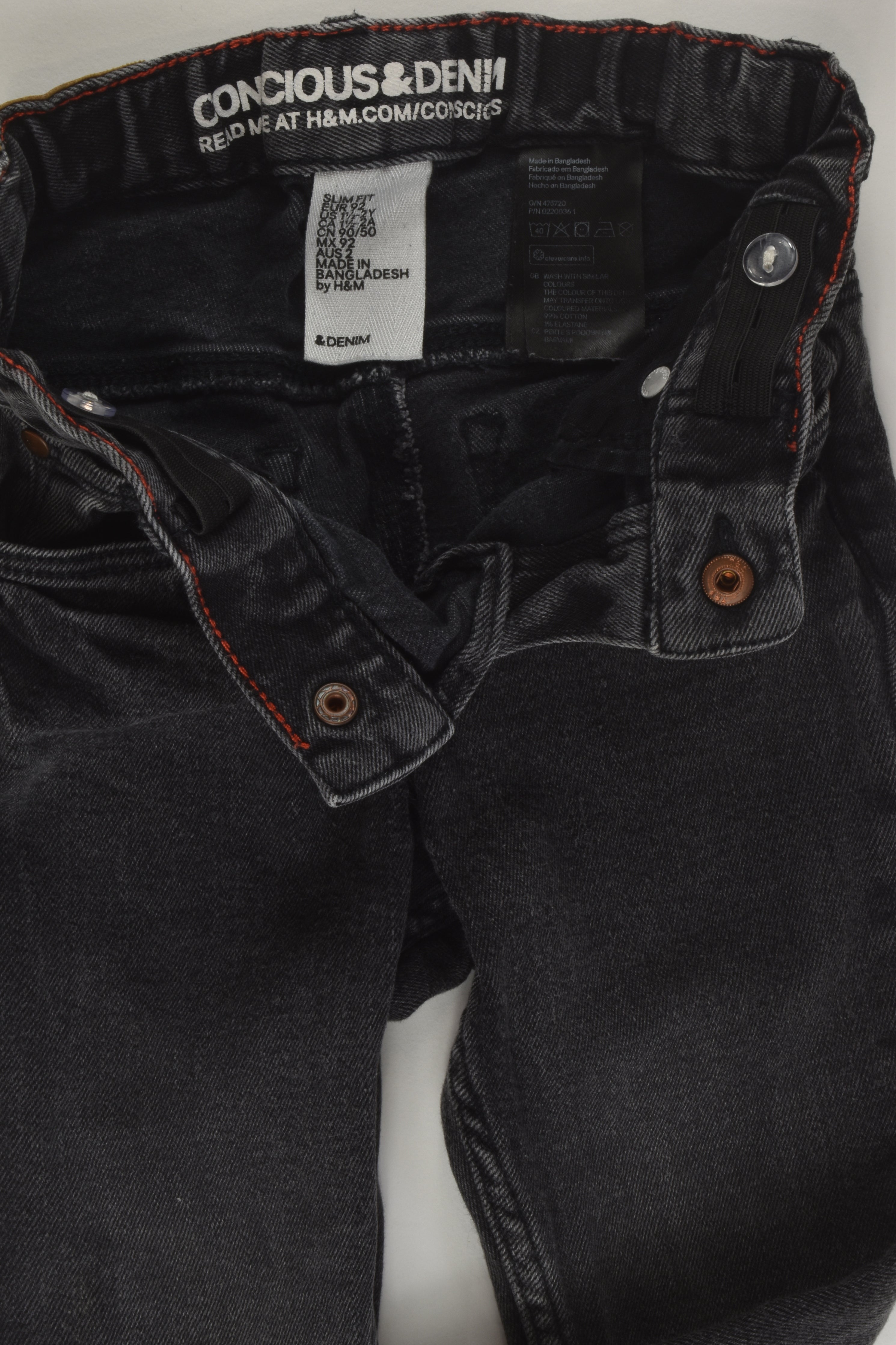 H M Size 2 Slim Fit Denim Pants MiniMe Preloved Baby and Kids Clothes