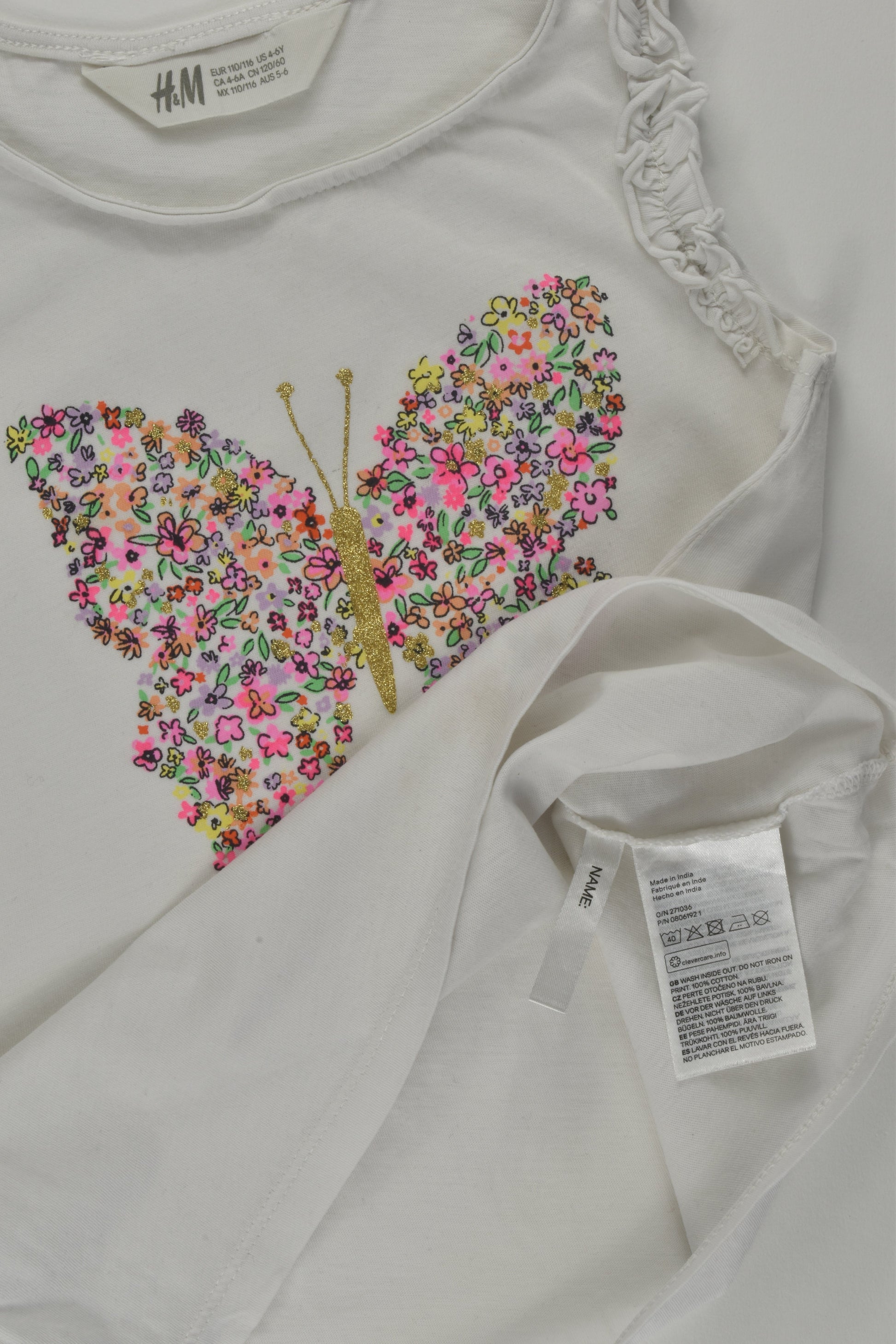 H&M Size 5-6 Butterly T-shirt