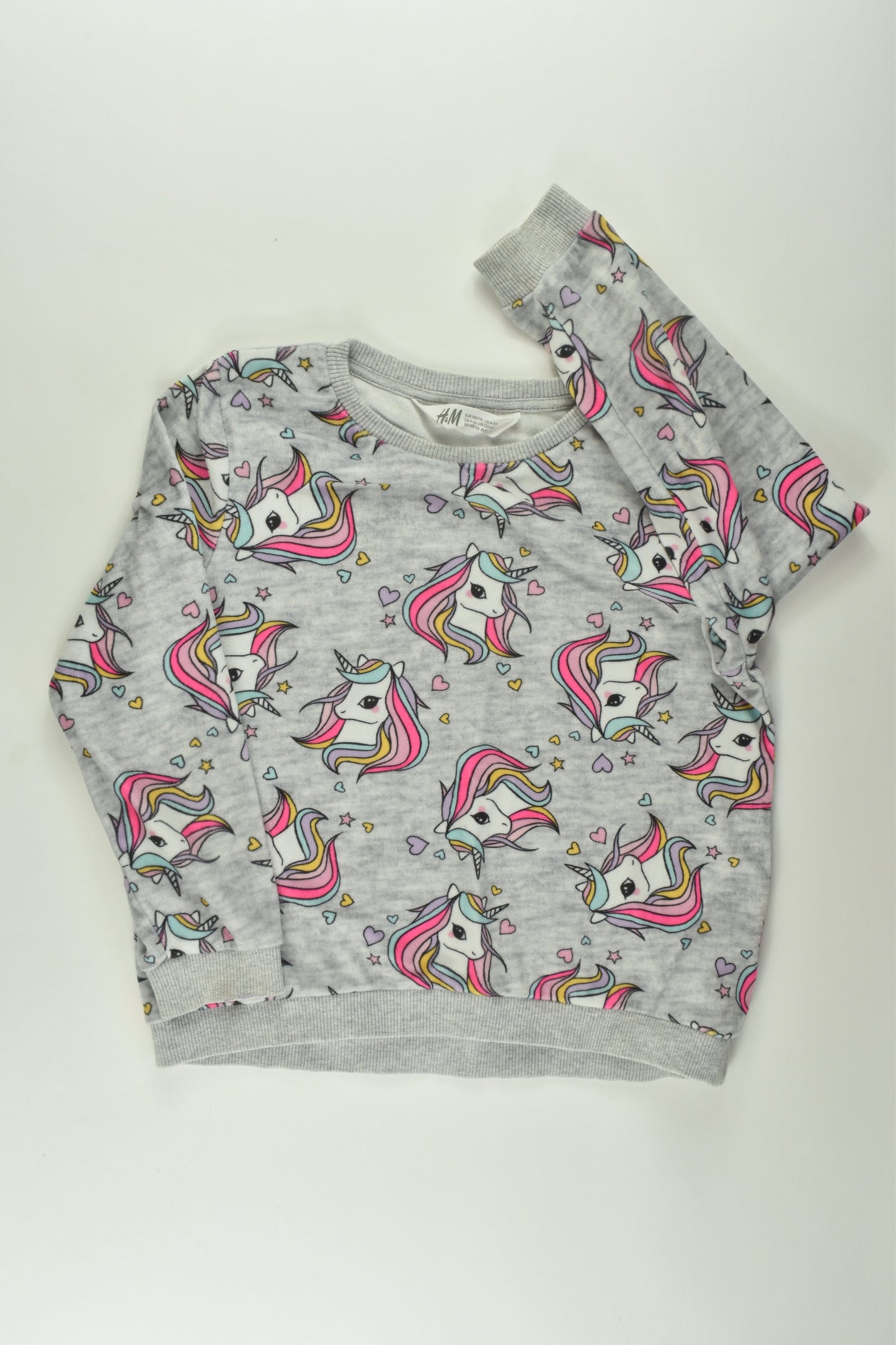 H&M Size 5-6 Unicorn Velour Sweater