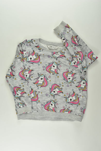 H&M Size 5-6 Unicorn Velour Sweater