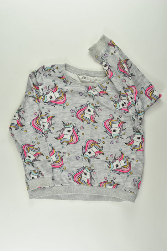 H&M Size 5-6 Unicorn Velour Sweater