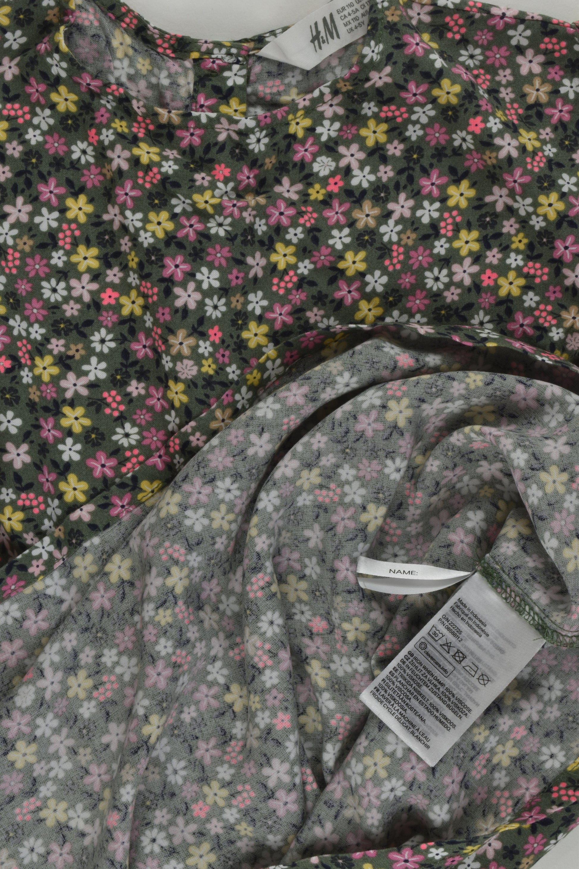 H&M Size 5 Floral Viscose Dress