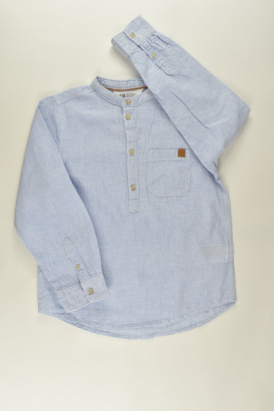 H&M Size 6-7 Linen Blend Shirt