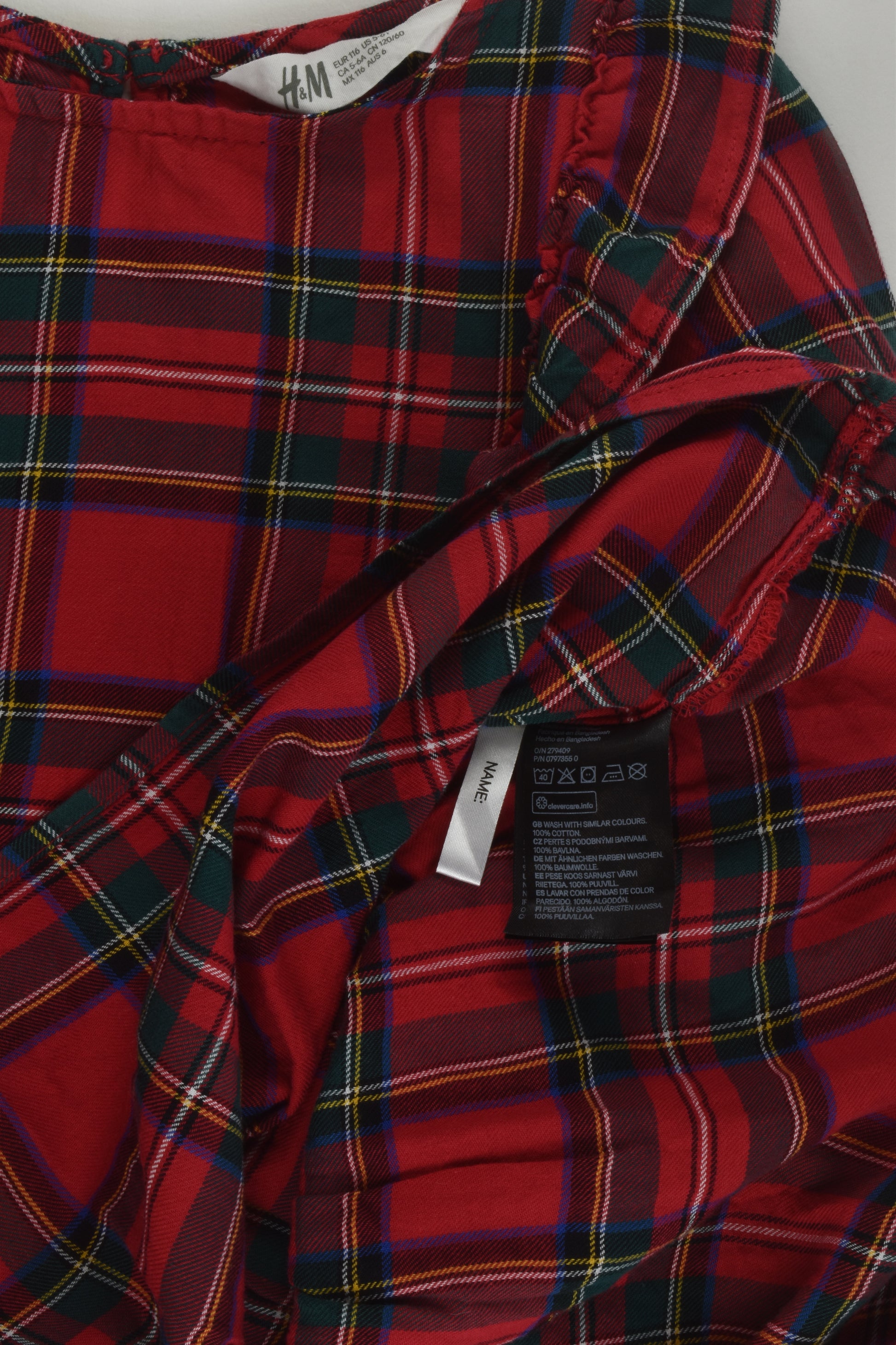 H&M Size 6 Checked Dress