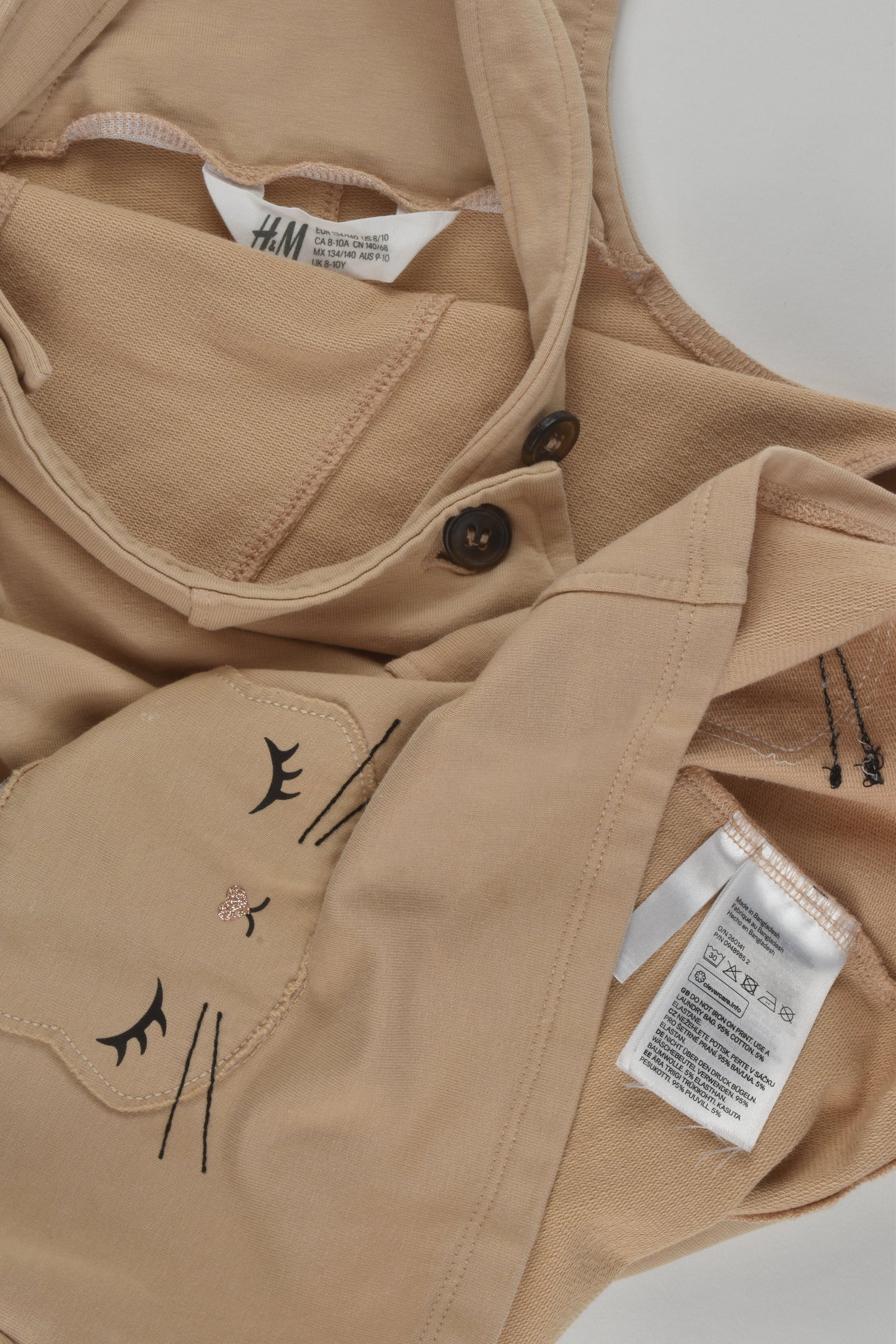 H&M Size 9-10 Cat Pinafore Dress