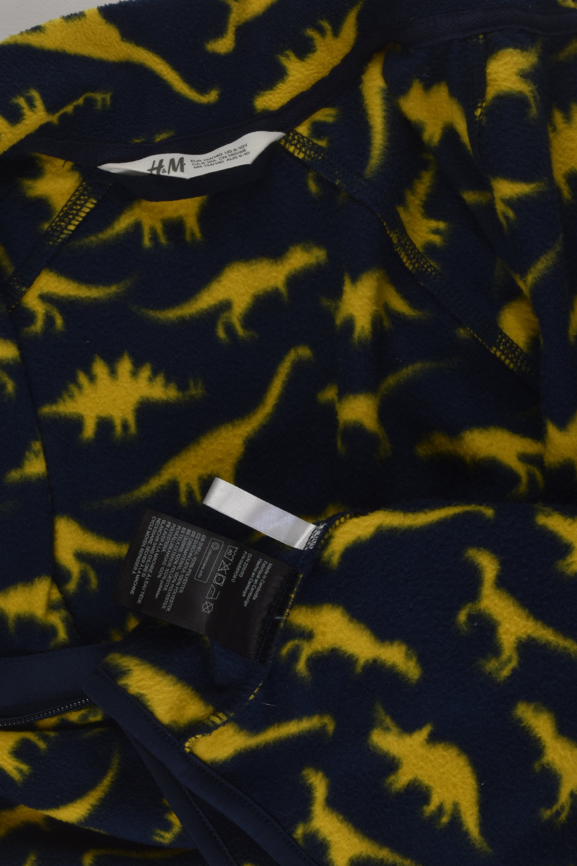 H&M Size 9-10 Dinosaur Fleece Zip Jumper
