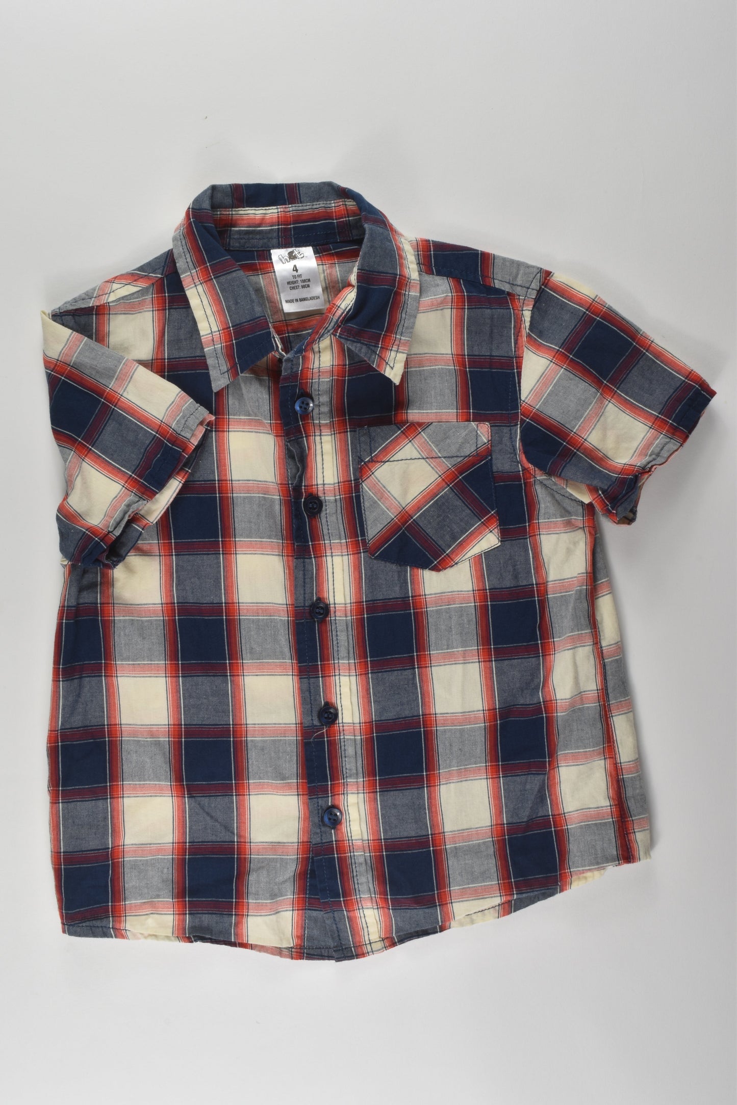 H&T Size 4 Checked Shirt