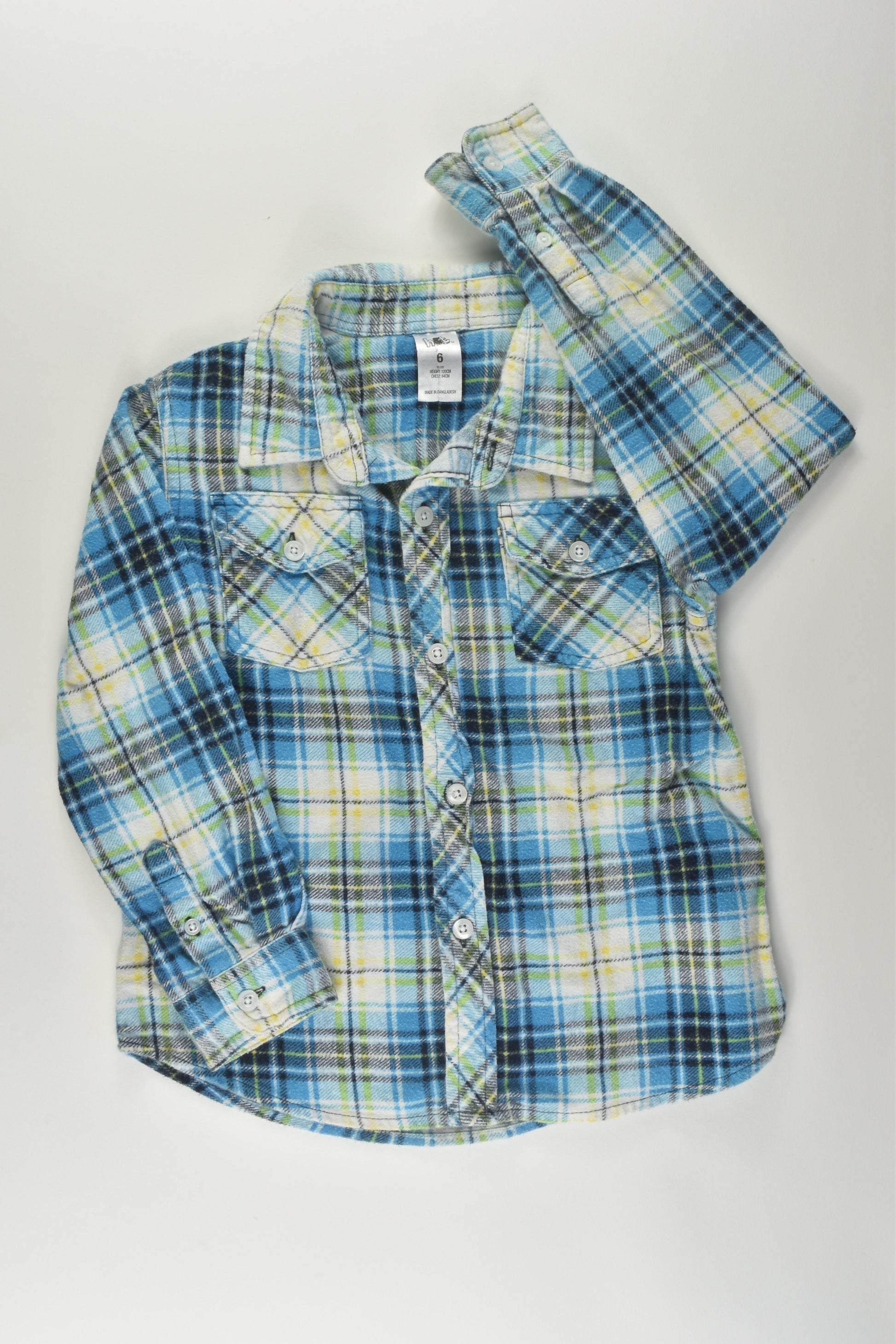 H&T Size 6 Flannel Shirt