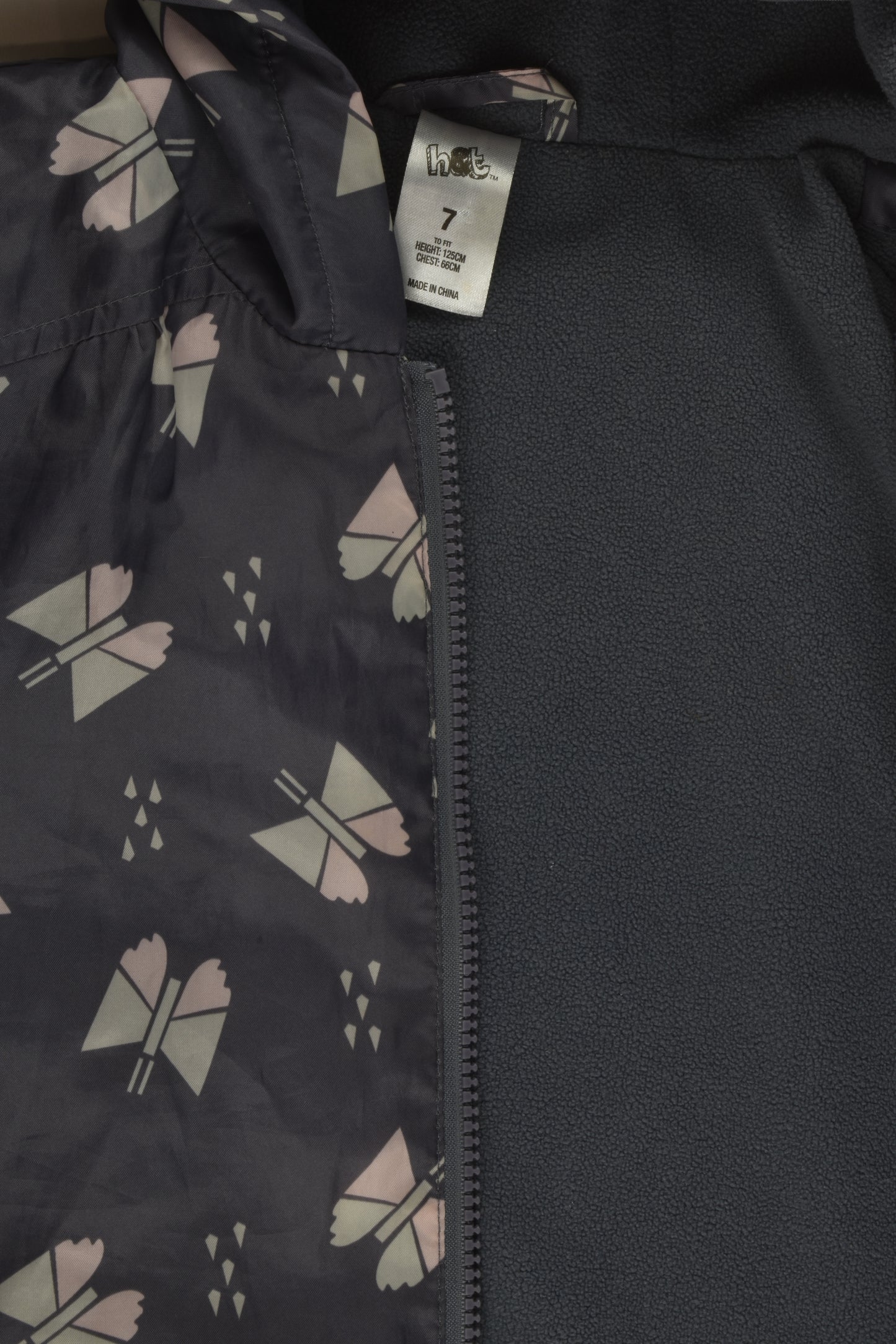 H&T Size 7 Fleece Lined Butterfly Jacket