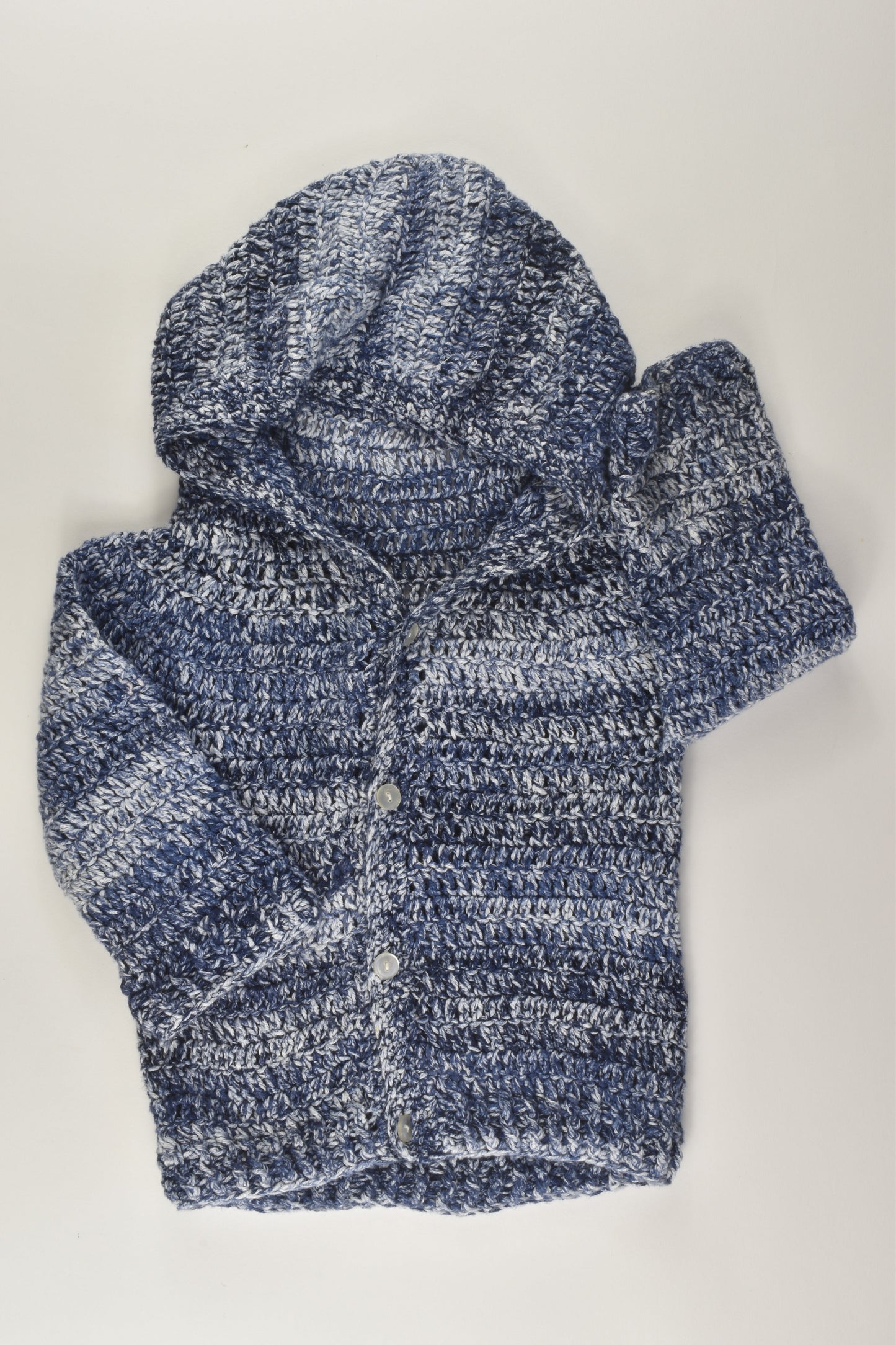 Handmade Size 0-1 Knit Cardigan with Hood