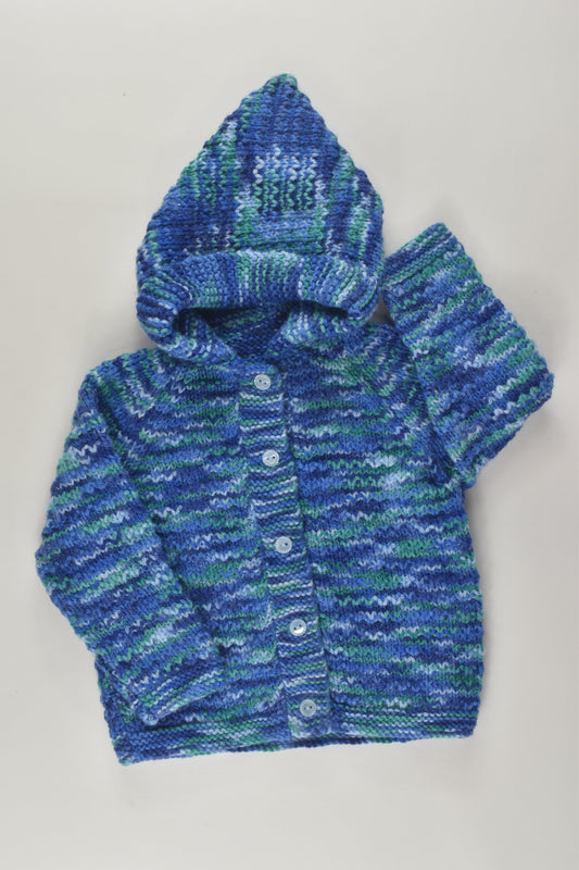 Handmade Size 0 Knit Jumper with Hood