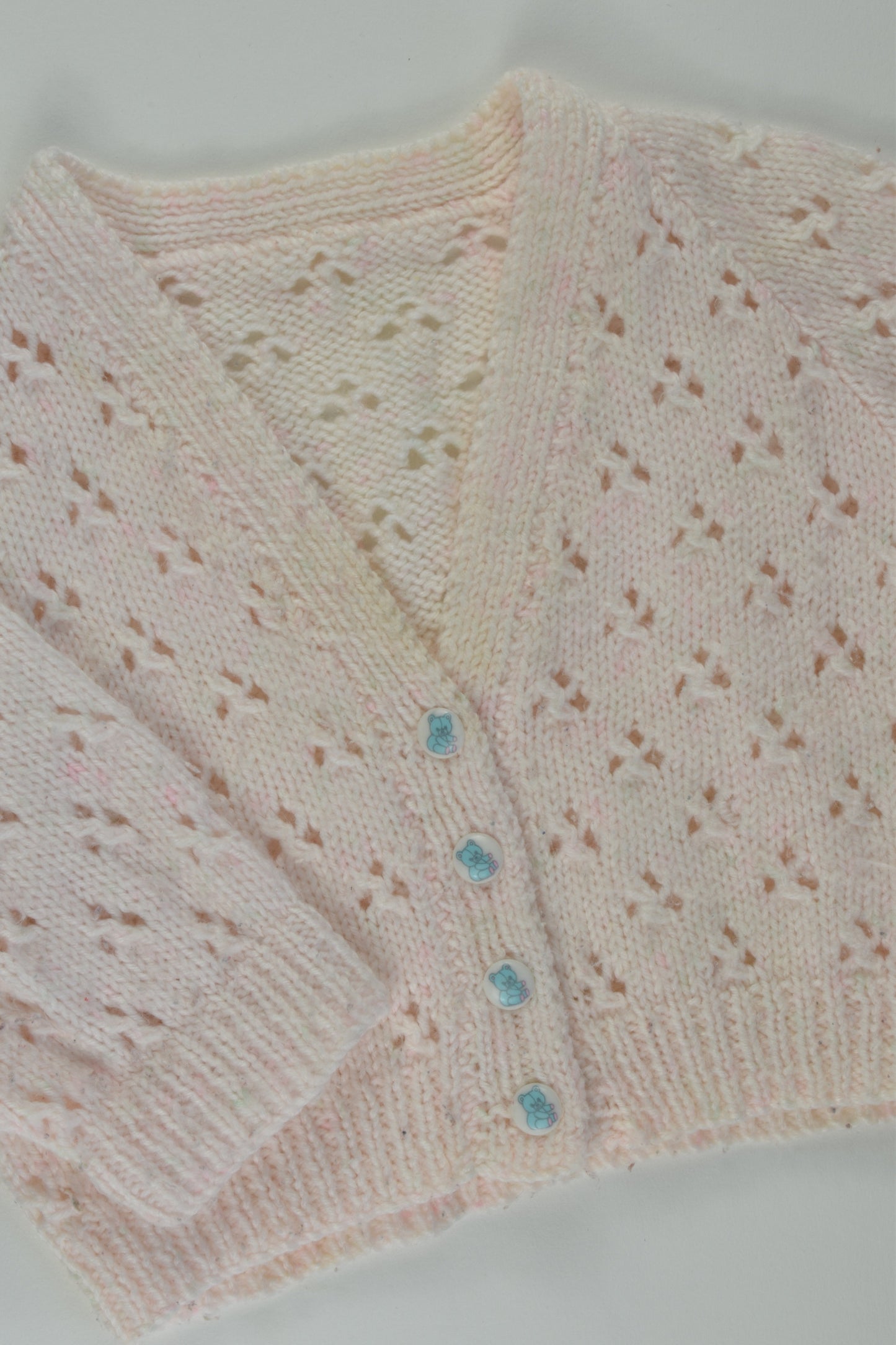 Handmade Size 0 Teddy Buttons Knit Cardigan