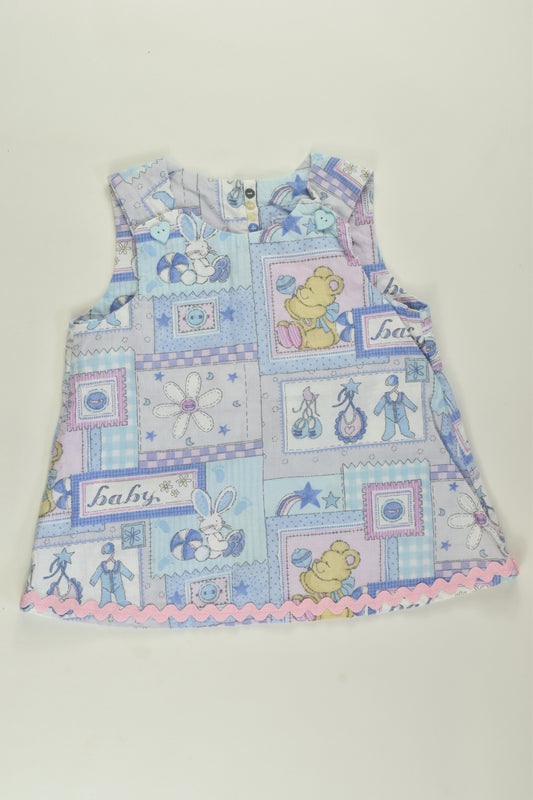 Handmade Size 00 Vintage Fabric Dress