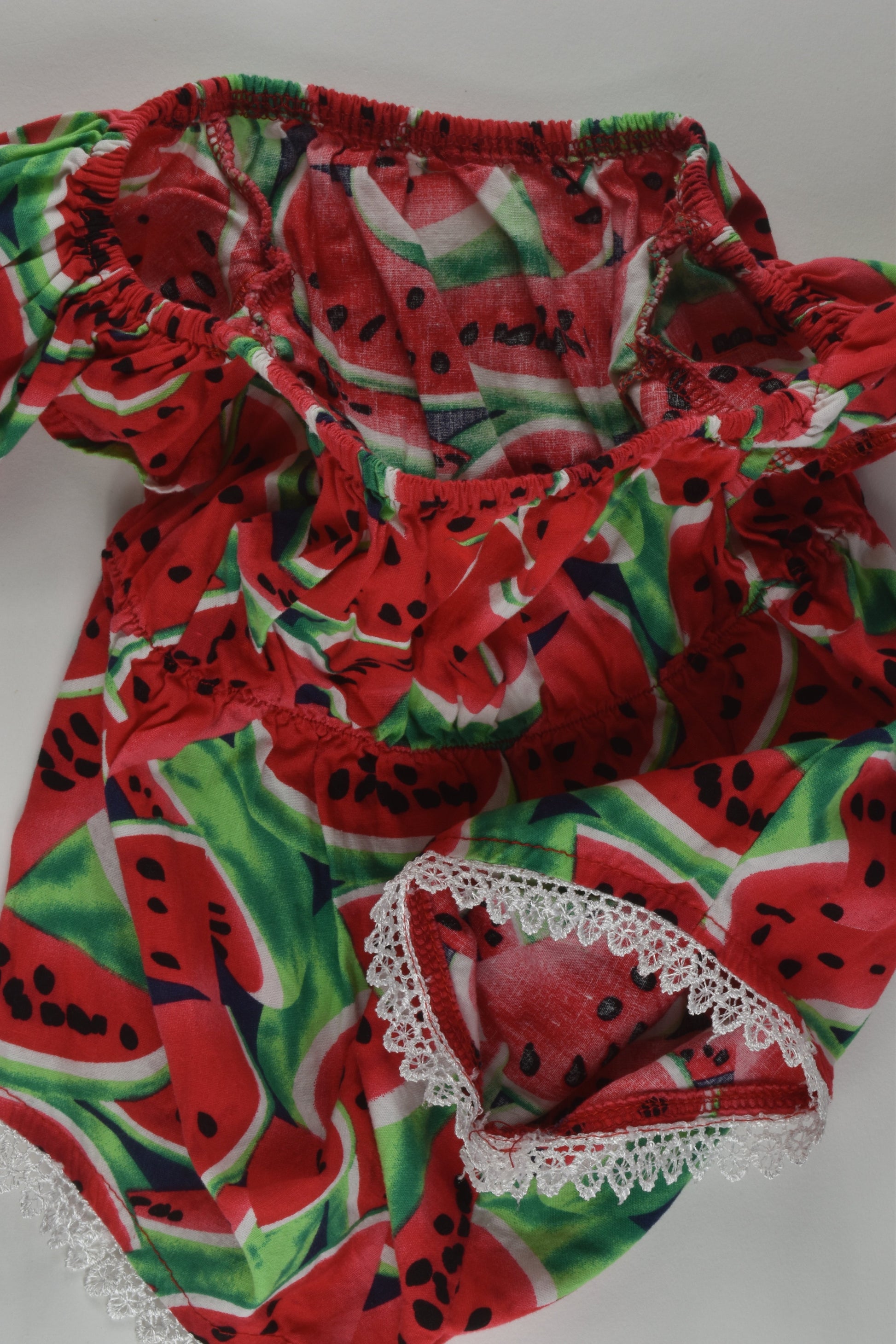 Handmade Size 00 Watermelon Romper