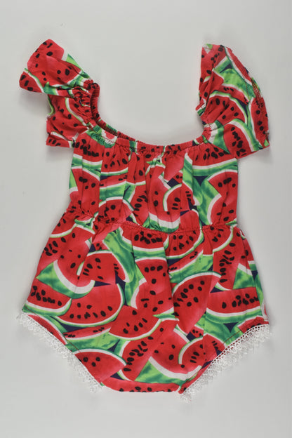 Handmade Size 00 Watermelon Romper