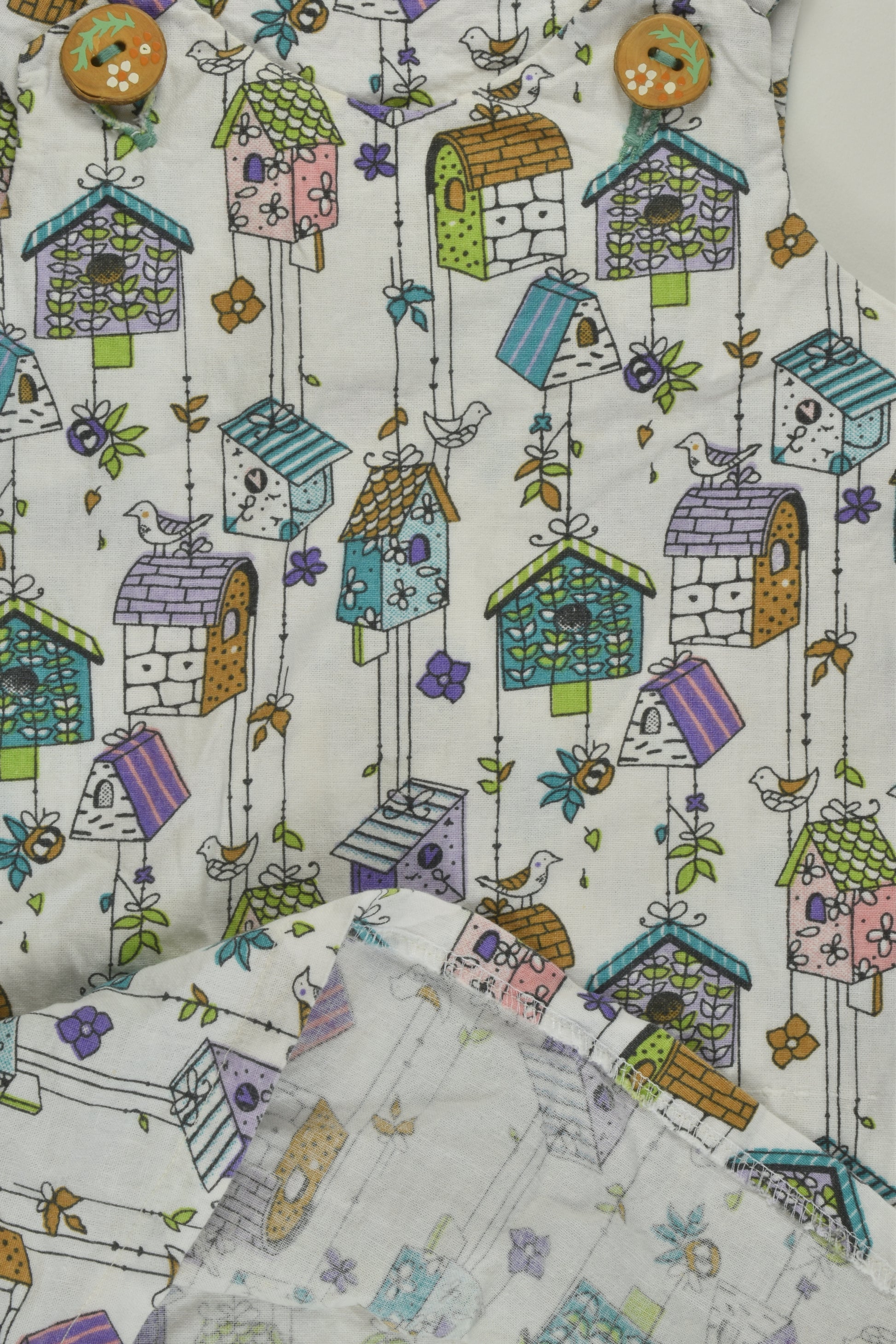 Handmade Size 1 Bird House Dress