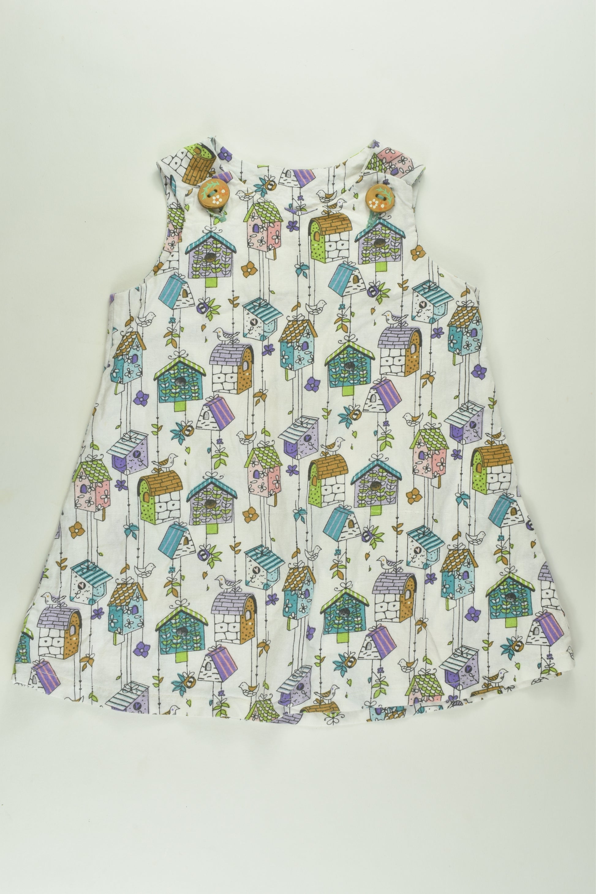 Handmade Size 1 Bird House Dress